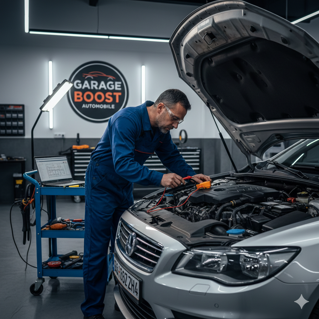 Électricité automobile diagnostic batterie alternateur Marseille Aix-en-Provence Toulon Avignon - Réparation électrique GarageBoost Plan-de-Cuques Bouches-du-Rhône Var Vaucluse Alpes-Maritimes